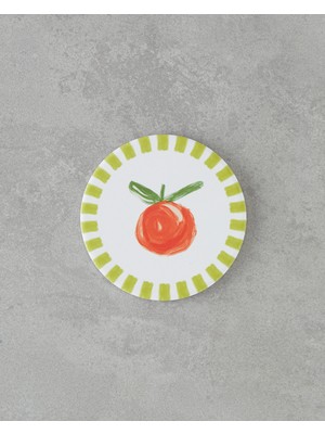 English Home Orange Seramik Bardak Altlığı 11 cm Yeşil