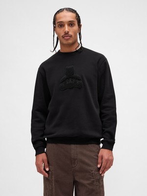 Gap Erkek Siyah Vintagesoft Brannan Bear Logo Sweatshirt