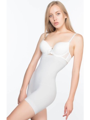 Ekru Mı Emay 7026  Yüksek Bel Paçalı Korse