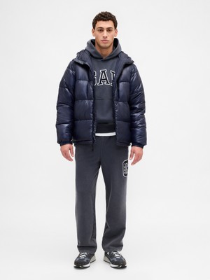 Gap Erkek Koyu Mavi Heavyweight Relaxed Logo Eşofman Altı