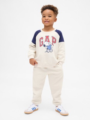 Gap Erkek Bebek Kırık Beyaz Vintagesoft Peanuts Sweat Set