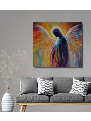 Teona Ahşap Görünmez Melek Işıltısı Yağlı Boya Görünümlü Soyut Sanat Ev,Antre,Salon,Ofis,Mutfak Tablosu