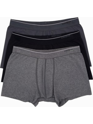 Blackspade Erkek Boxer 3'lü Paket Tender Cotton 9670 - Siyah Antra Melanj Antrasit
