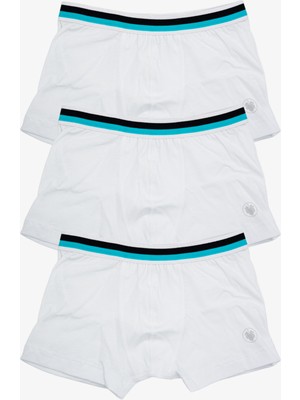Blackspade Erkek Çocuk Boxer 3'lü Paket 9395 - Beyaz