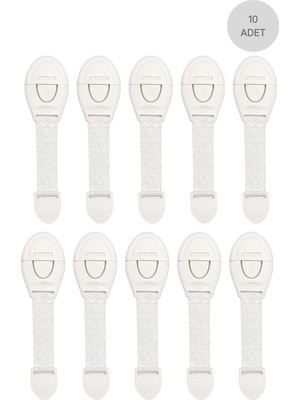 Ketbox Çocuk Güvenlik Kilidi | Çift Taraflı Bantlı | Vidalama Gerektirmez | Dolap & Çekmece Kilidi 10 Adet