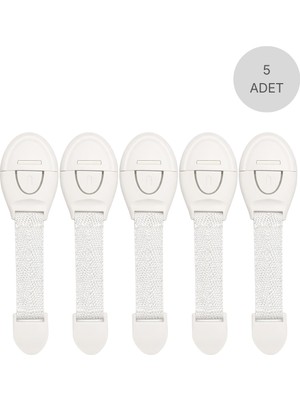 Ketbox Çocuk Güvenlik Kilidi | Çift Taraflı Bantlı | Vidalama Gerektirmez | Dolap & Çekmece Kilidi 5 Adet