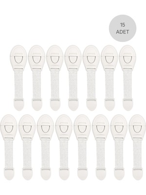 Ketbox Çocuk Güvenlik Kilidi | Çift Taraflı Bantlı | Vidalama Gerektirmez | Dolap & Çekmece Kilidi 15 Adet