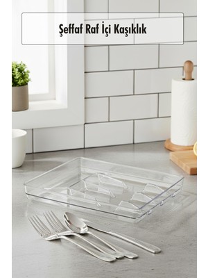 Skygo Şeffaf Akrilik Raf Içi Kaşıklık 26,5×34,5×4,5 cm