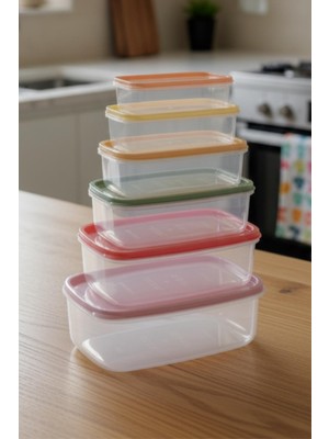Skygo 6’lı Renkli Saklama Kabı Seti 3 Lt Mutfak Düzenleyici