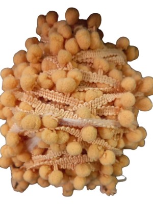 Zaya Home Sıralı Ponpon 1 Metre Hardal