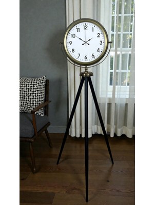 Zaya Home Eskitme Tripod Ayaklı Dekoratif Saat