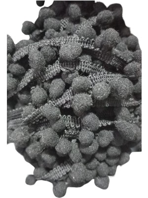 Zaya Home Sıralı Ponpon 1 Metre Siyah