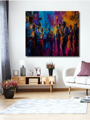 Teona Ahşap Caz Müziği Ruhu Yağlı Boya Görünümlü Ahşap Dekoratif Ev,antre,salon,ofis,mutfak,yatak Odası Tablo
