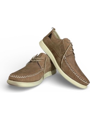 Erkek Yazlık Hava Alan Lazer Kesim Günlük Ayakkabı Hafif Beyaz Tabanlı Casual