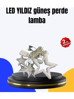 Marsilyan Dekoratif Yıldız Peri LED Perde 3x3 Metre Ortam Işığı Ieg
