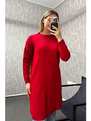 Modaplaza Kadın Ponpon Desenli Uzun Triko Tunik 5820