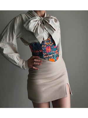 Pinn Kilim Desenli Bel Korsesi