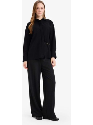 DeFacto Straight Wide Düz Paça Krep Pantolon G2917AX26SP