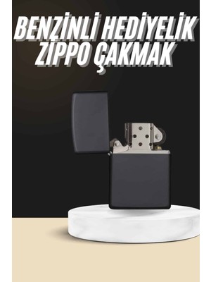 Marsilyan Erkeklere Özel Hediyelik Eşya Zippo Metalik Benzinli Çakmak Doldurulabilir Ieg
