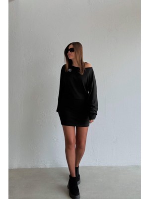 Et Siyah Modal Elbise