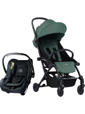 Bumprider Connect³ Black-Olive Bebek Arabası & Connect TRN Grup 0+ Oto Koltuğu Black