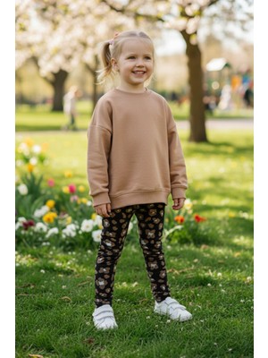 FullaModa Leopar Desenli Kız Çocuk Tayt