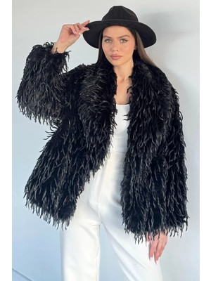 Gülseli Kadın Astarlı Püsküllü Mont (S-M-L-Xl Uyumludur) P-00020194