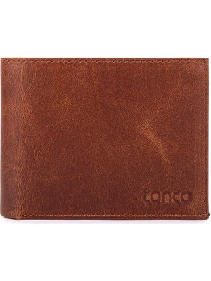 Tamer Tanca Erkek Hakiki Deri Taba Cüzdan 907 50 Erk Czdn SK25-26 Taba Rıb