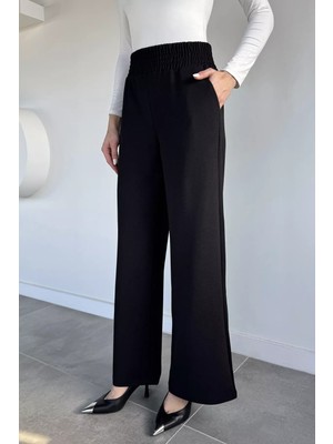 Gülseli Kadın Bel Lastikli Bol Paça Pantolon P-00020229