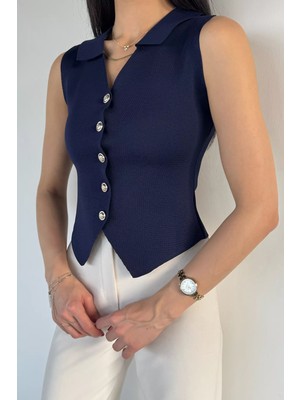 Gülseli Kadın Triko Yelek P-00020202