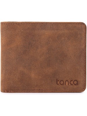 Tamer Tanca Erkek Hakiki Deri Taba Crazy Cüzdan 907 1364 Erk Czdn SK25-26 Taba Crazy