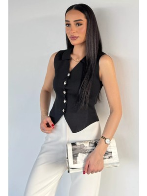 Gülseli Kadın Triko Yelek P-00020202