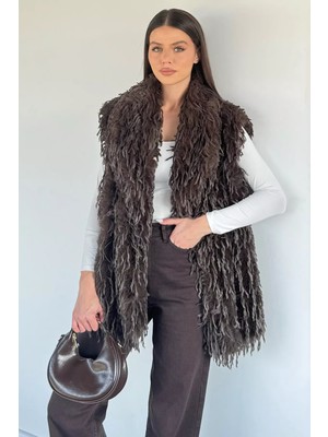 Gülseli Kadın Astarlı Püsküllü Yelek (S-M-L-Xl Uyumludur) P-00020193