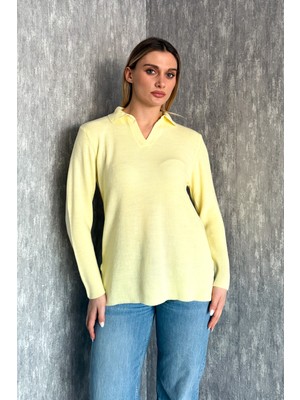 Modaplaza Kadın Selanik Polo Yaka Salaş Kazak 5513