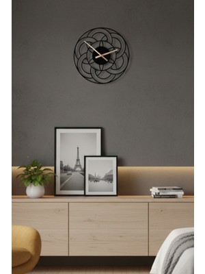 Grandmix Sarmal Tasarım Dekoratif Metal Duvar Saati 45X45 cm Sessiz Mekanizma
