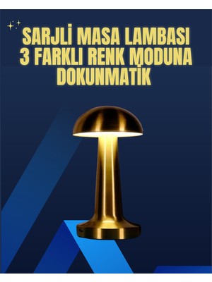 Marsilyan Modern Tasarım Şarjlı Masa Lambası – 1800 Mah Batarya Ieg
