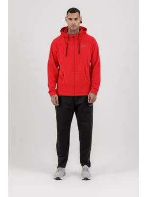 Airlife Sportswear Tam Boy Fermuarlı Erkek Kapüşonlu Eşofman Takımı Kırmızı