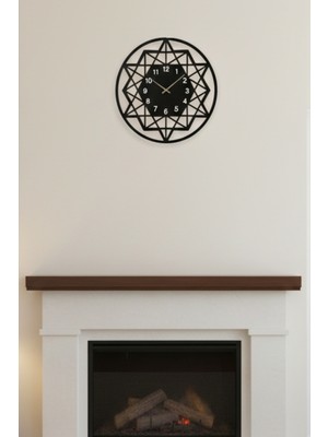 Grandmix Geometrik Dekoratif Metal Duvar Saati Sessiz Mekanizma 45X45 cm