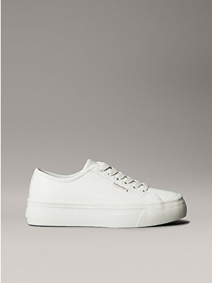 Calvin Klein Kadın Vulc Lace Up Deri Spor Ayakkabı
