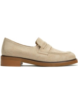 Emienza Jess Süet Kalın Taban Bant Detaylı Bayan Loafer