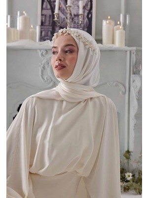 Ges Shop Kadın Ekru Abiye Janjan Şal