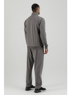 Airlife Sportswear Tam Boy Fermuarlı Erkek Dik Yakalı Eşofman Takımı Gri