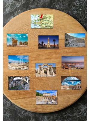 Tasarımistan Izmir Magnet Seti 10 Adet 6x8,5 cm Mıknatıslı Fotoğraf Baskı Kalitesinde