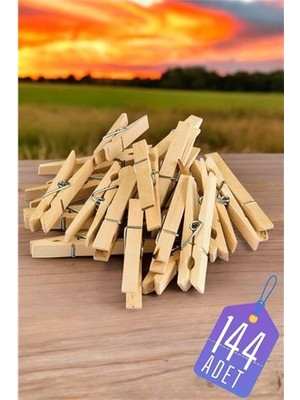 Marsilyan Turk Ahşap Mandal Seti 144 Adet 71