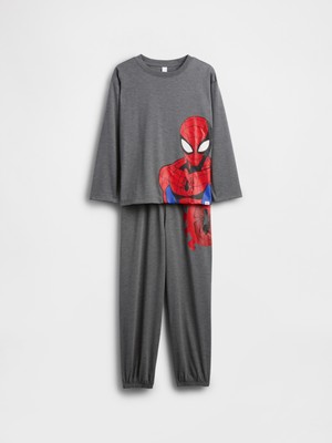 Gap Erkek Çocuk Koyu Gri Spider-Man Recycled Pijama Takımı