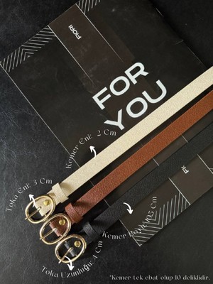 Fiori 3'lü Gold Tokalı Ince Kemer, Pantolon Kemeri, Gömlek Kemeri, Ceket Kemeri, Elbise Kemeri Mi