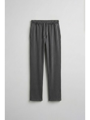 Abluka Online Erkek Yıkamalı Baggy Fit Ince Eşofman Siyah