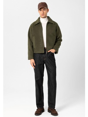 Antioch Haki Relaxed Yumuşak Dokulu Erkek Mont