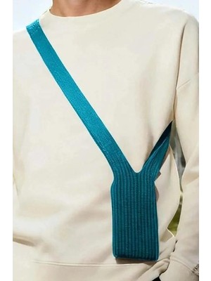 Mi7a iPhone Pocket 40 cm Tüm Telefonlarla Uyumlu Örgü Telefon Çantası (Kısa Model)