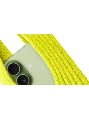 Mi7a iPhone Pocket 40 cm Tüm Telefonlarla Uyumlu Örgü Telefon Çantası (Kısa Model)